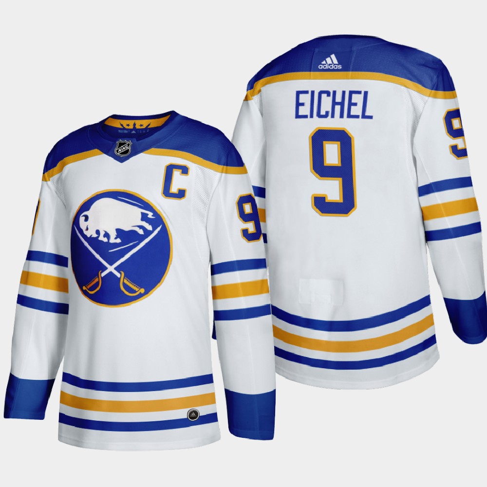 Buffalo Sabres 9 Jack Eichel Men Adidas 2020 Away Authentic Player Stitched NHL Jersey White